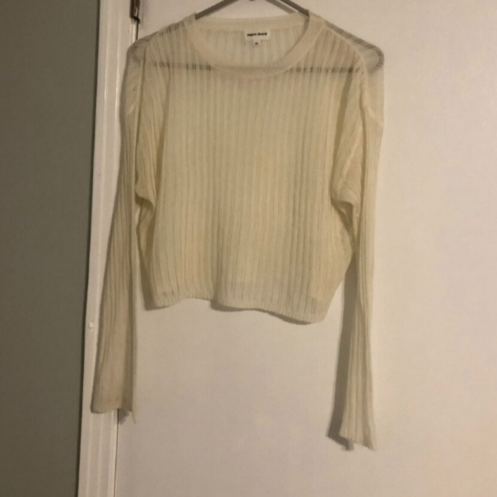 Superdown Ribbed Texture Lightweight Sweater XS